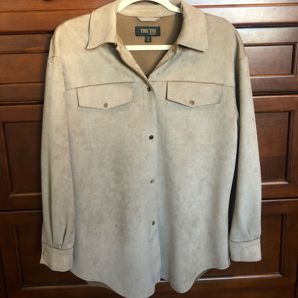 Truth by Republic Faux Leather Shacket